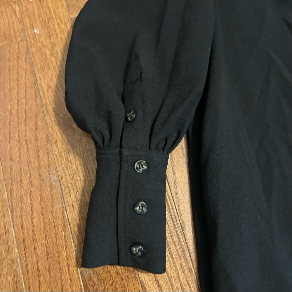 Ganni balloon sleeve crepe midi dress. - Picture 11 of 16